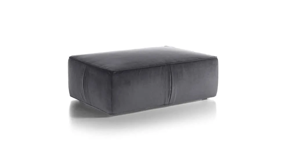 Pouf rettangolare Moon Rosini grigio antracite