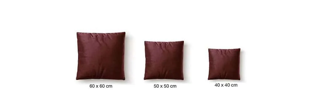 Cuscini d'arredo Rosini standard in tre colori