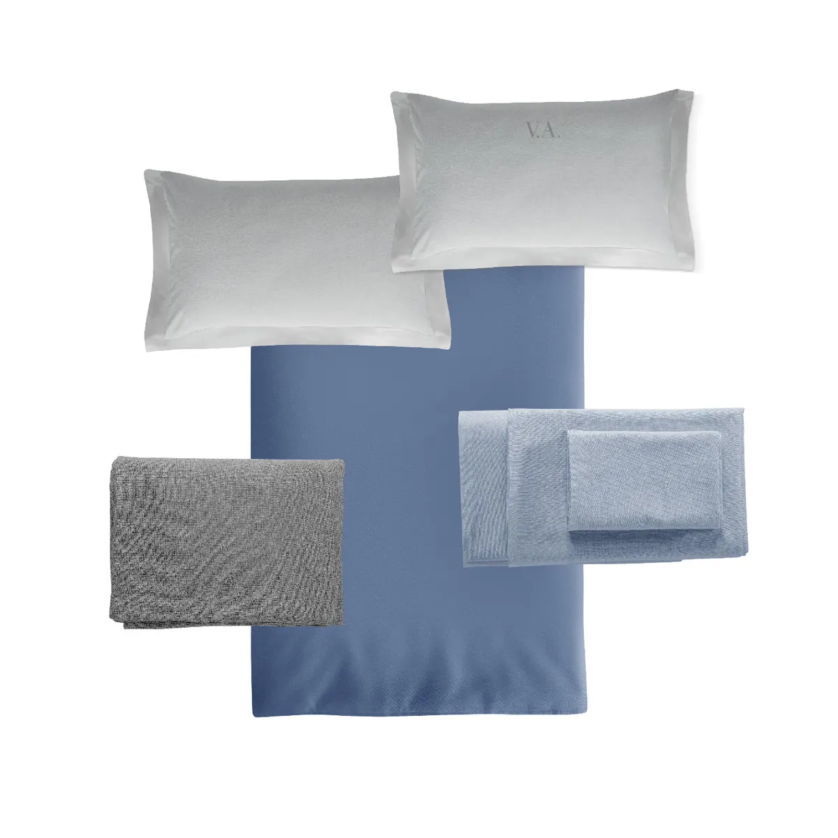 Coordinato letto Lara Rosini in toni blu
