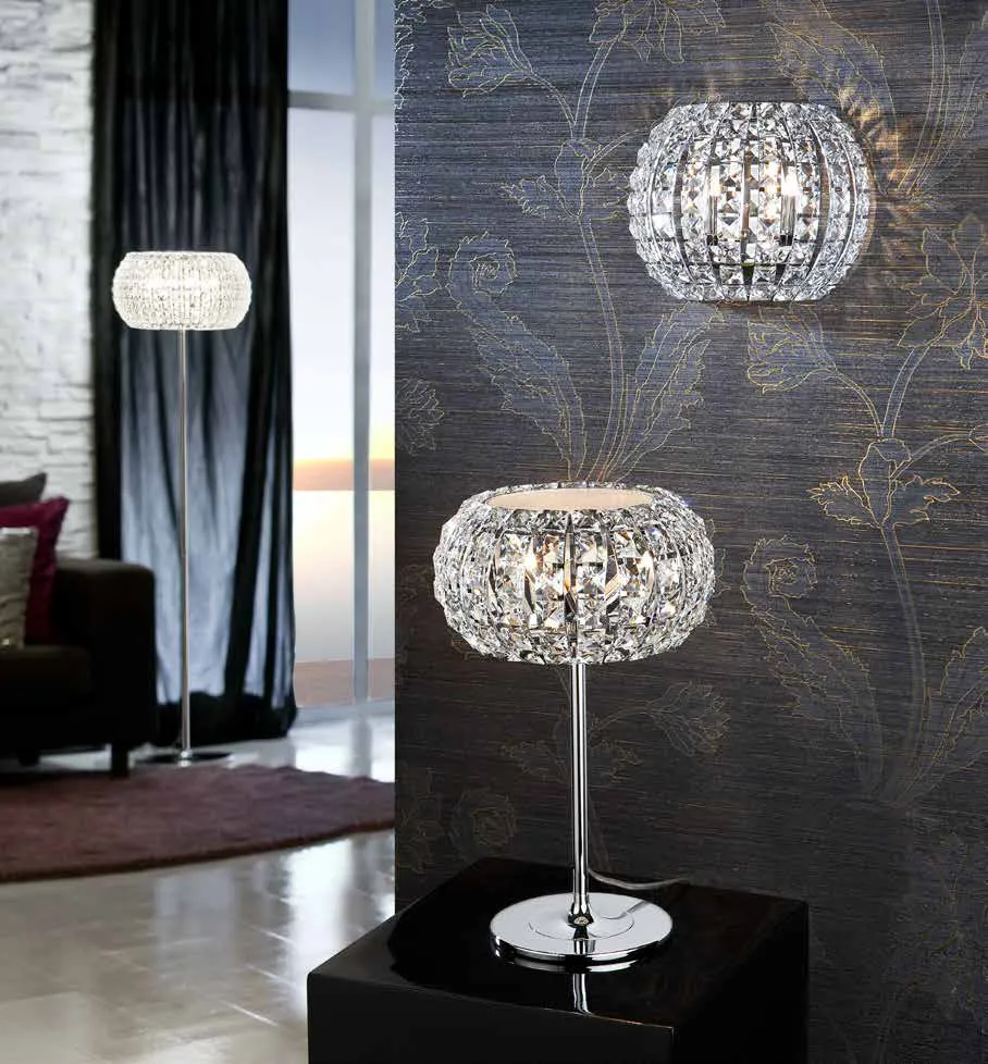 Lampada da tavolo e applique Diamond Schuller in cristallo