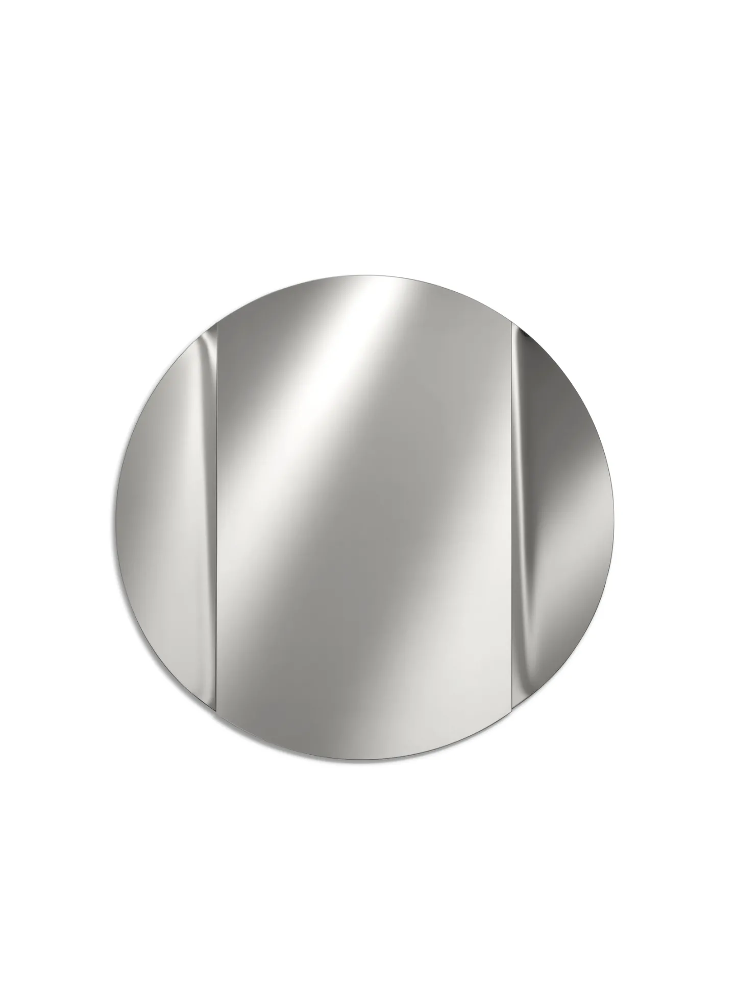 Specchio rotondo Anubi Stones argento su fondo bianco