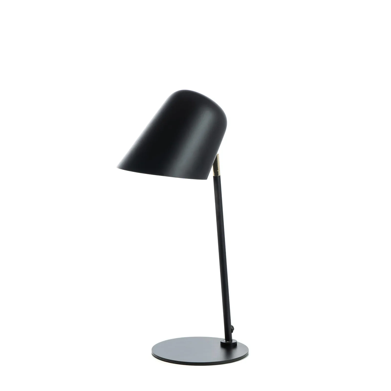 Lampada da tavolo Electra Stones in metallo nero su fondo bianco
