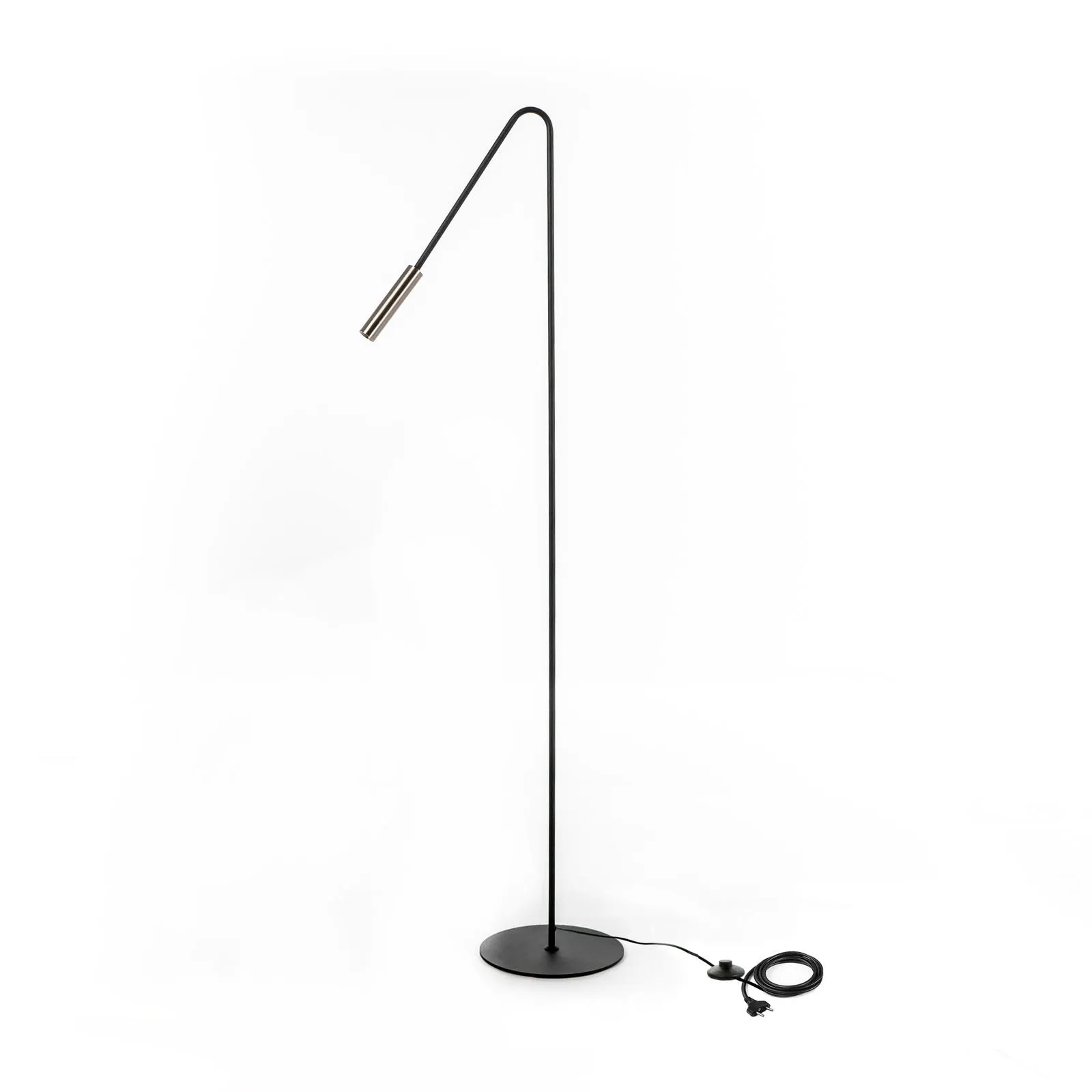 Lampada da terra Vega Stones nera su fondo bianco