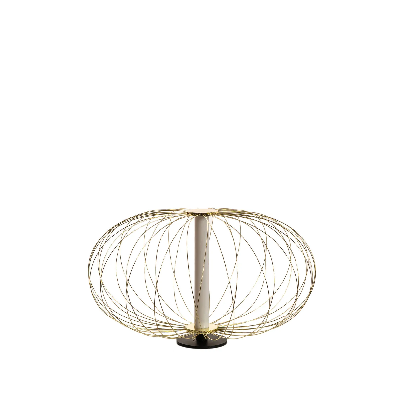 Lampada da tavolo Mizar Stones in ottone su fondo bianco