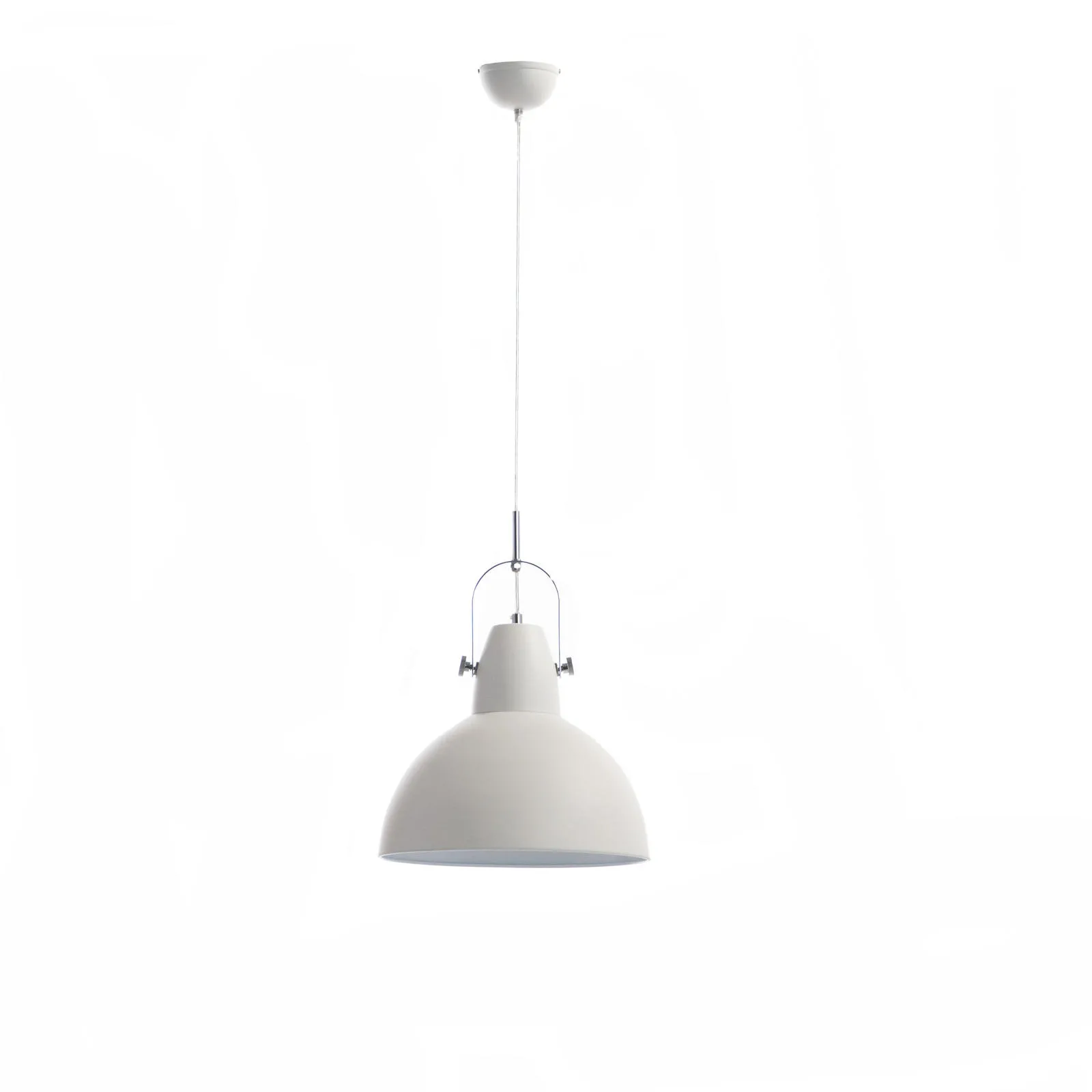 Lampada a sospensione Kande Stones bianca su fondo bianco
