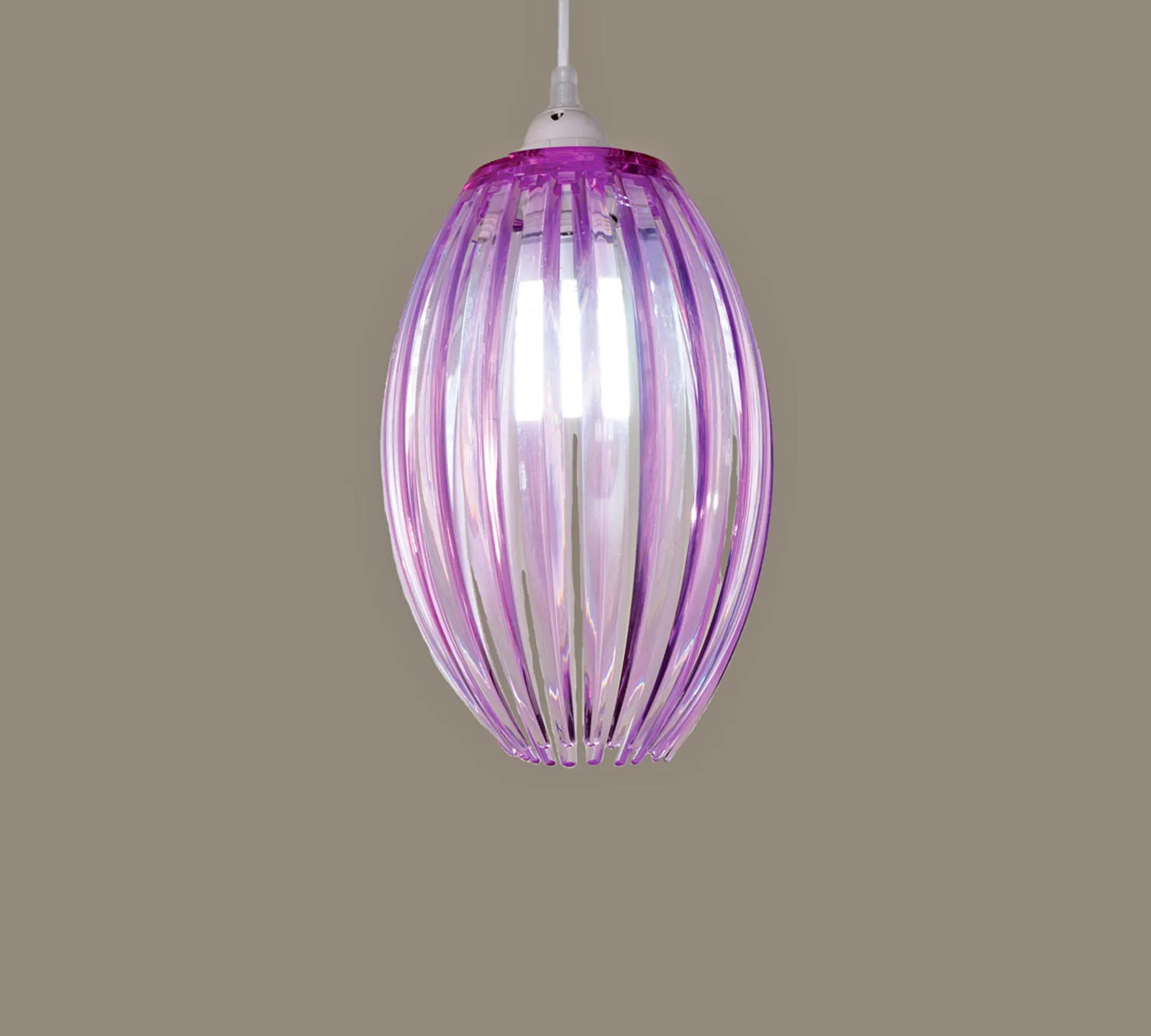 Lampadario LA/031 Stones violetto acceso