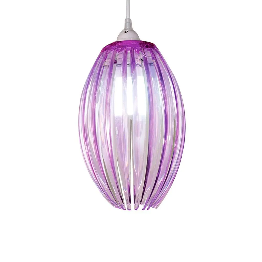 Lampadario da soffitto LA/031 Stones violetto su fondo bianco