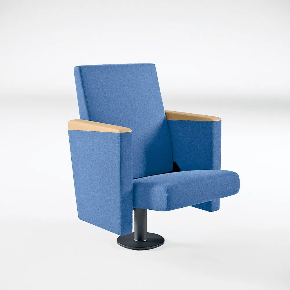 Poltrona Aura Premium 500 Compir con schienale squadrato e braccioli in legno