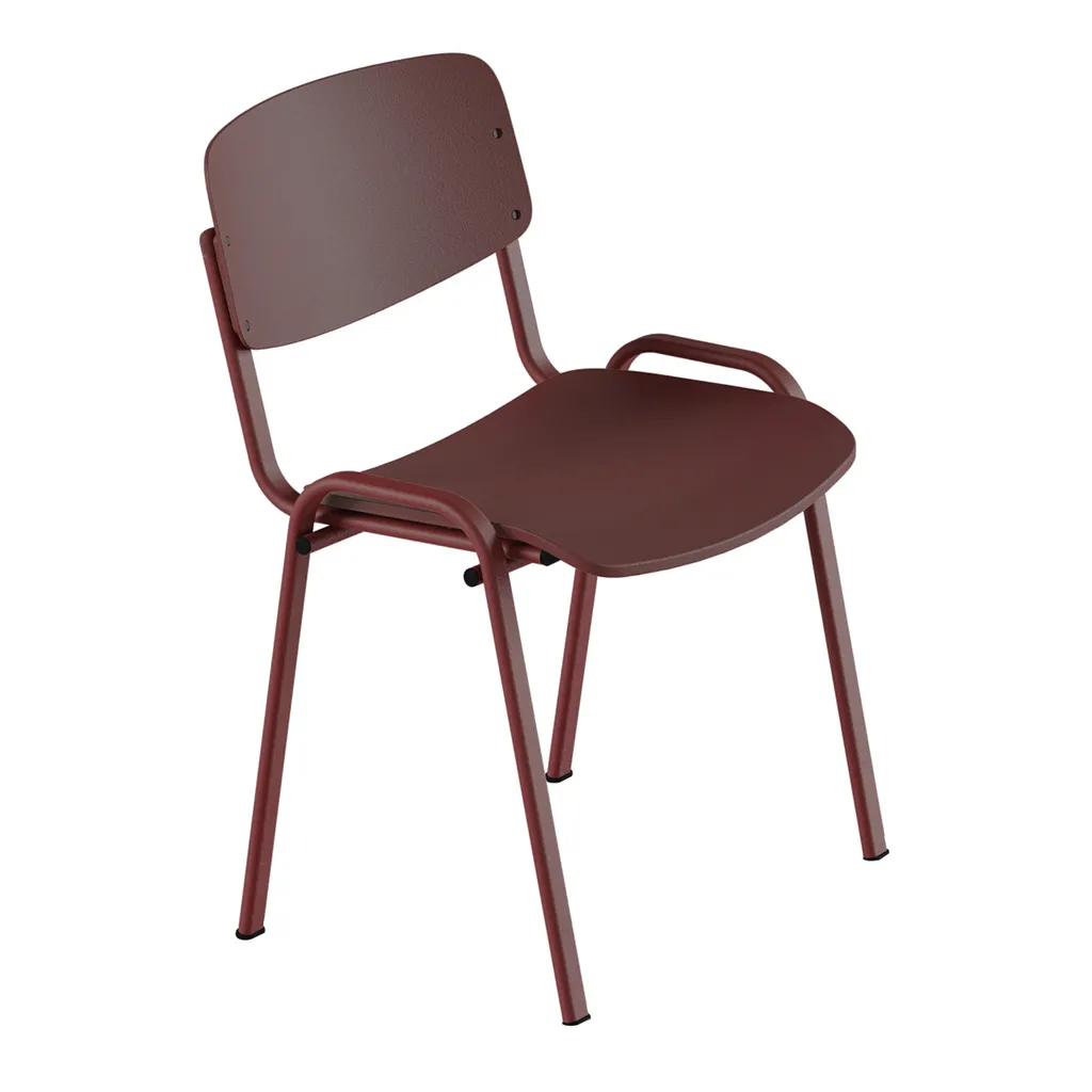 Sedia Milk Unisit color melanzana con telaio ovale