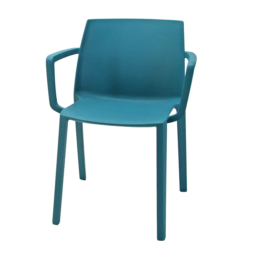 Sedia Dora Unisit verde moss con braccioli