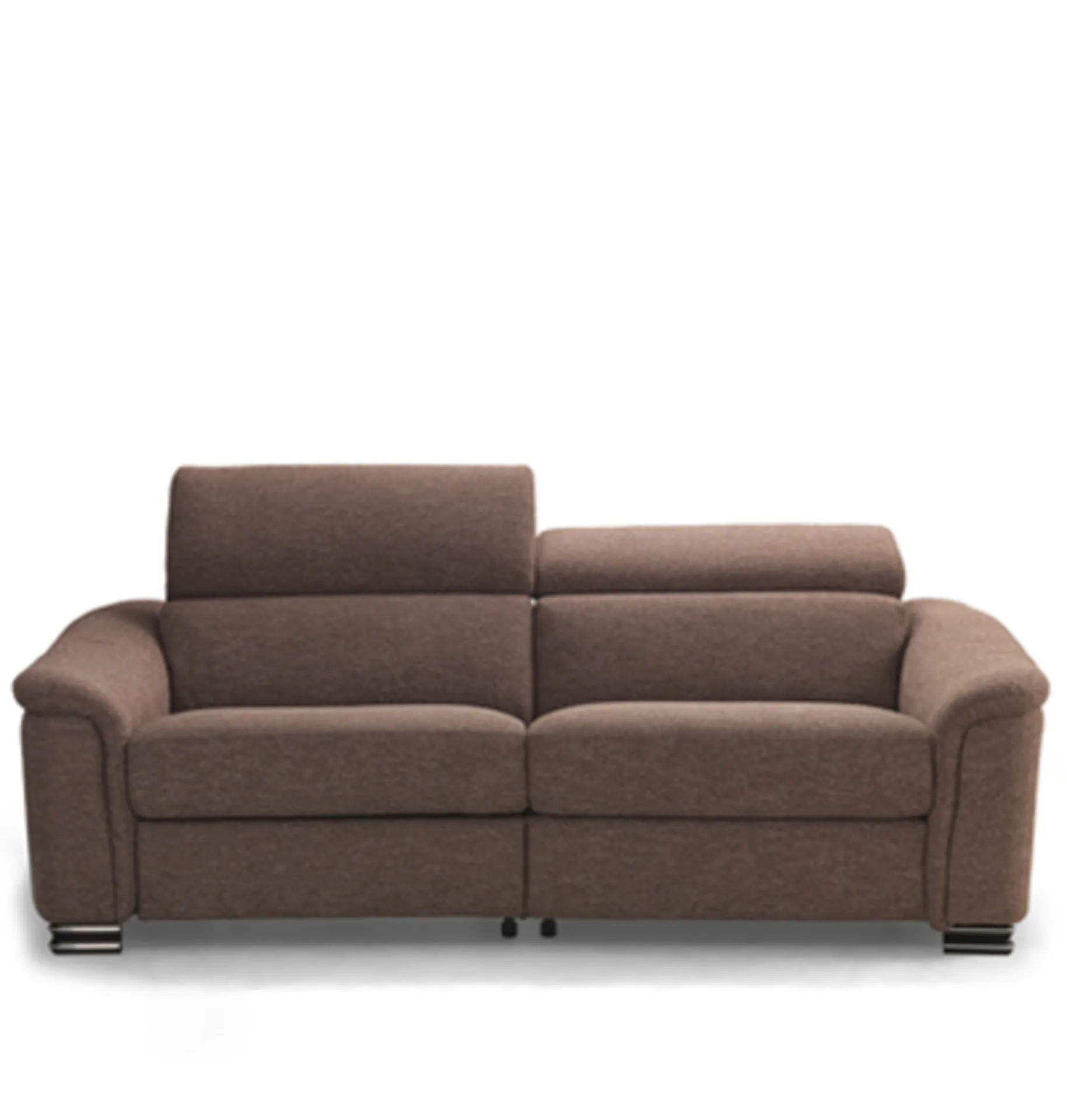 Divano relax Lester Brima Italia marrone a due posti, vista frontale