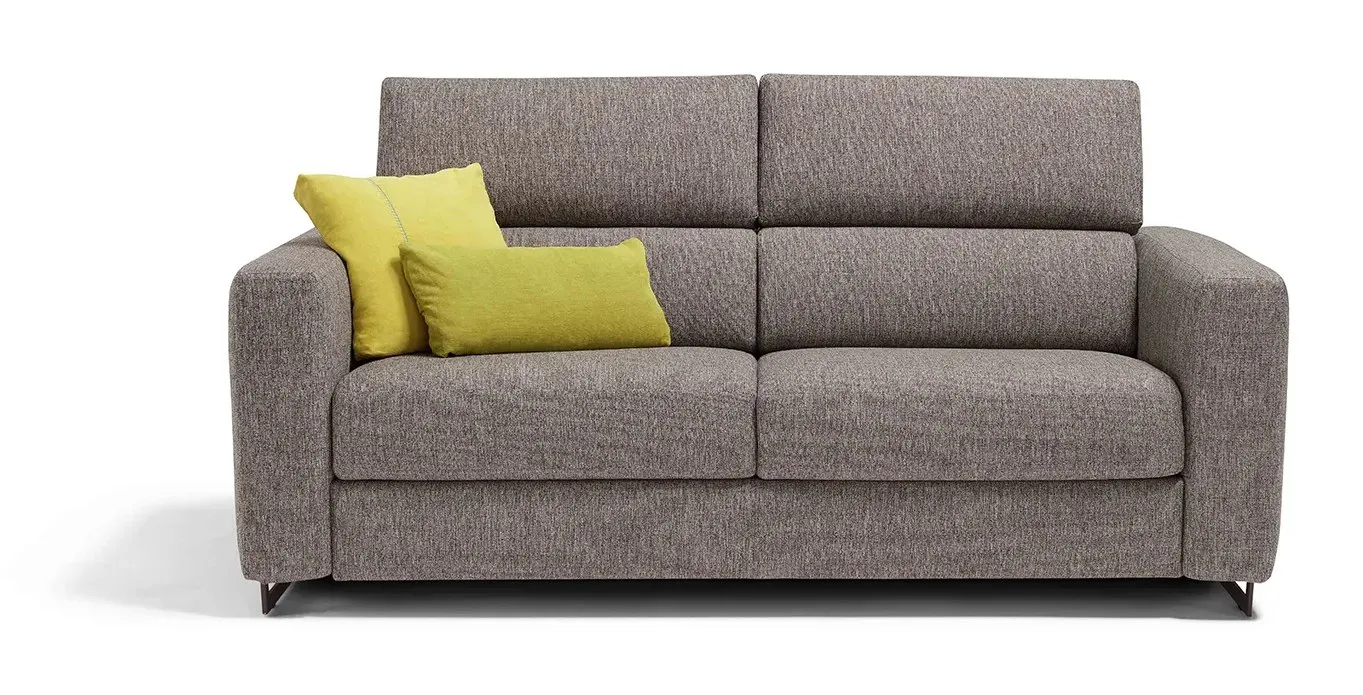 Divano letto Modular Pro Dienne di fronte con i poggiatesta abbassati