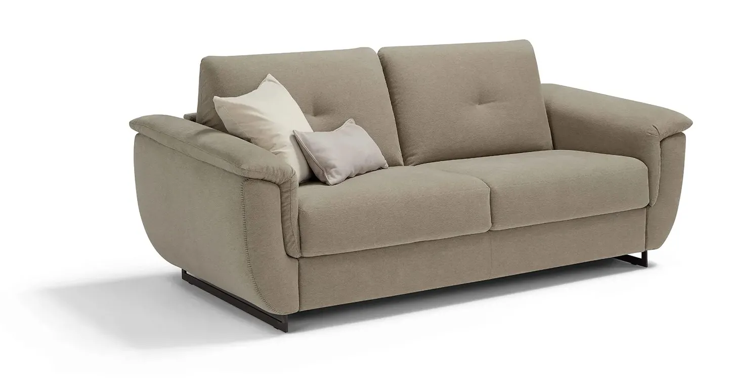 Divano letto Modular Plus Dienne con braccioli avvolgenti e schienale a bottone