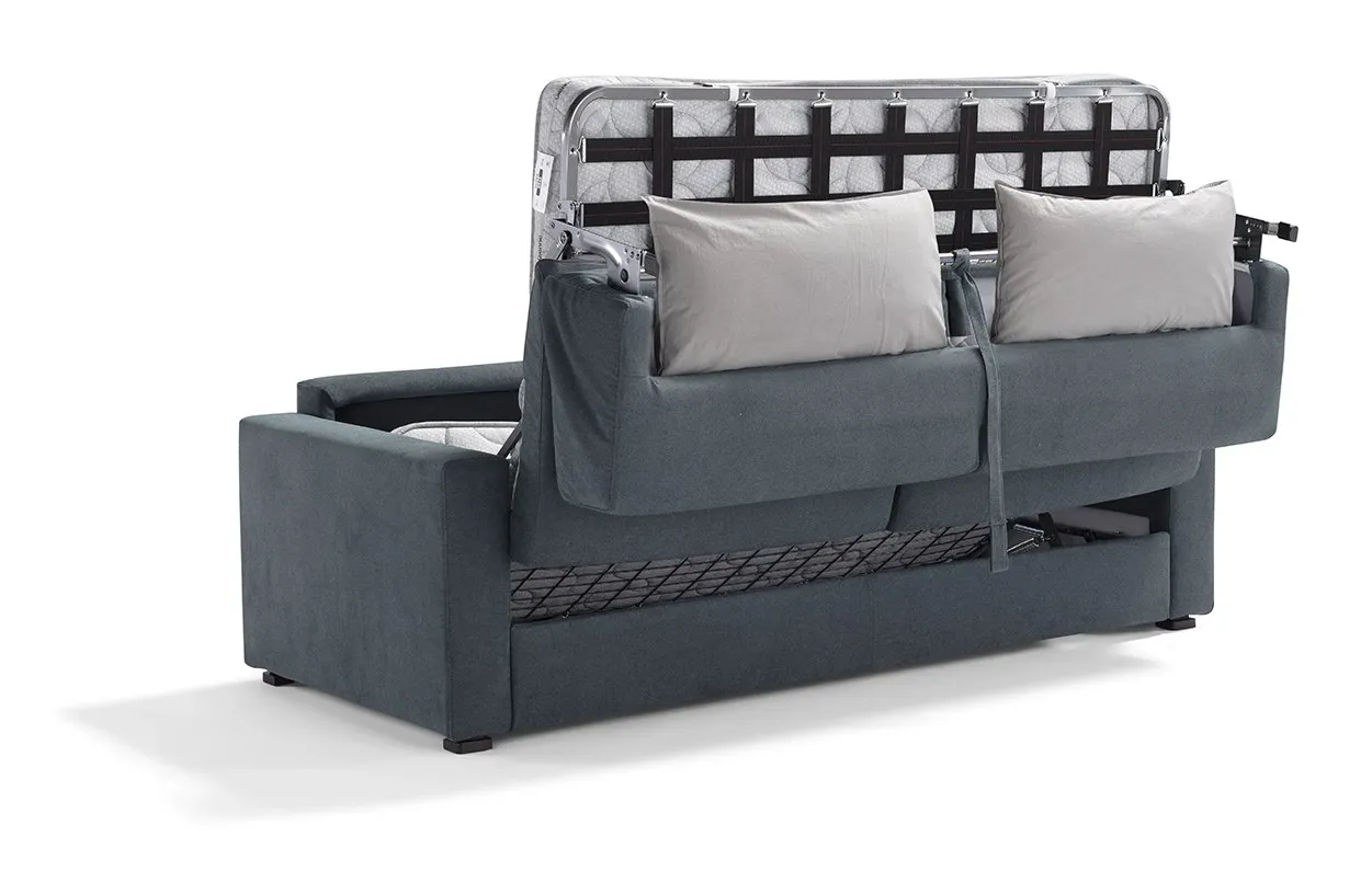 Divano letto Amsterdam Dienne durante l'apertura della rete elettrosaldata