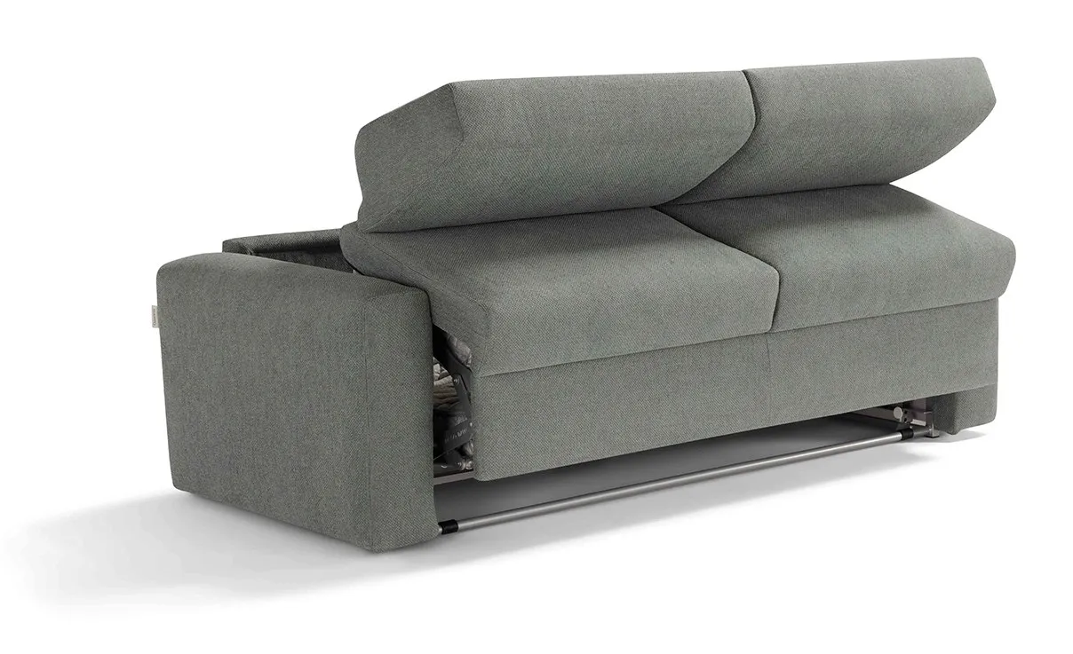 Divano letto Square Dienne durante l'apertura motorizzata della rete