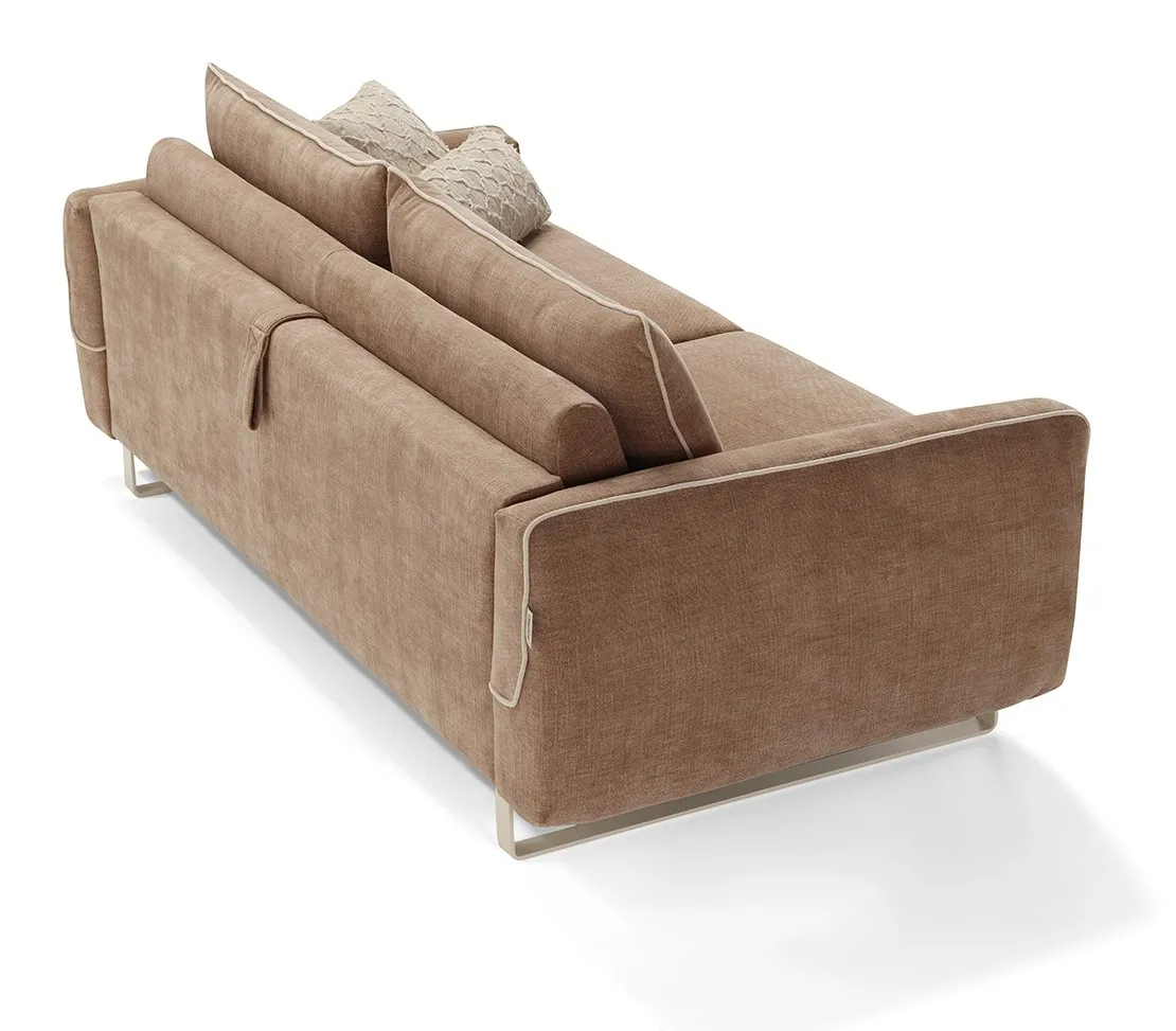 Retro del divano letto Cannes Dienne con il profilo a contrasto lungo il bordo