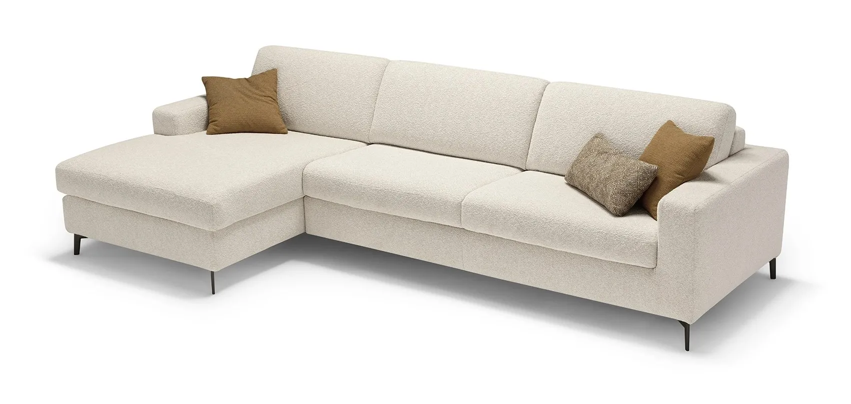 Divano letto Lisbona Dienne con chaise longue a sinistra