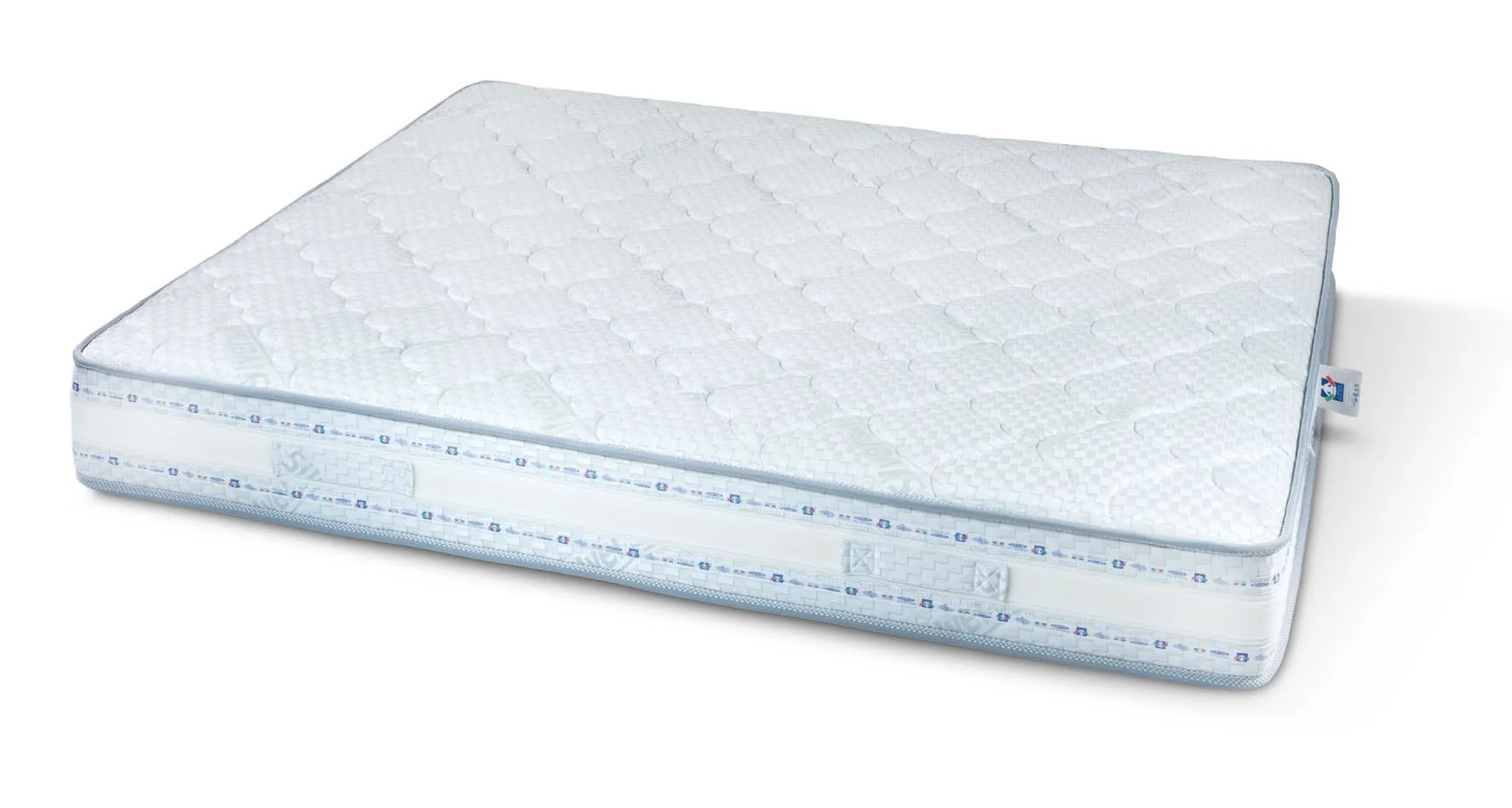 Materasso Elyos Imba in memory con tessuto bianco trapuntato