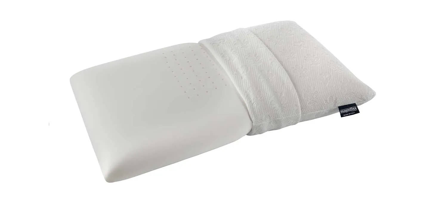 Guanciale Classico Maxi Magniflex con la fodera in viscosa aperta a metà