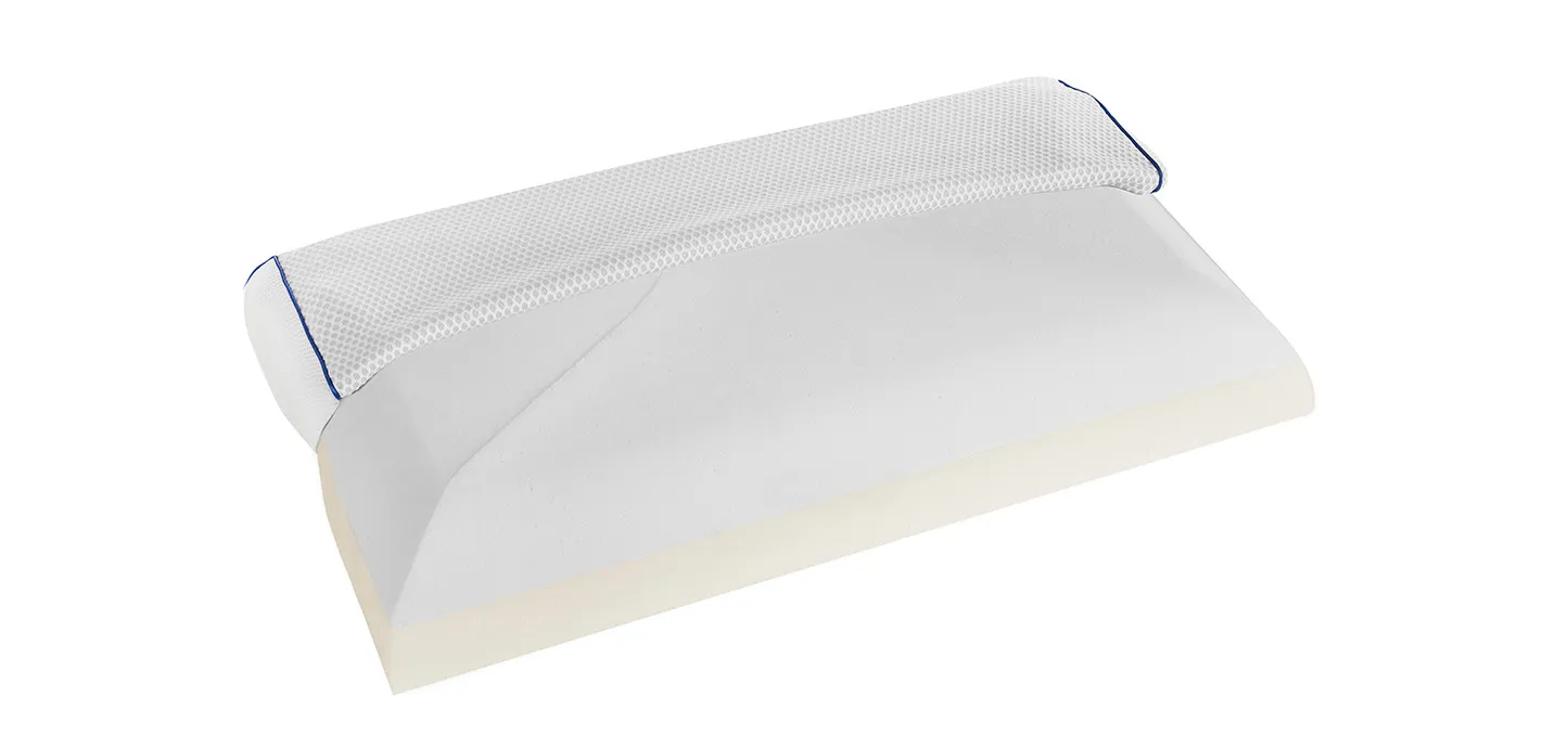 Guanciale MagniStretch Pillow S Magniflex con la fodera aperta sugli strati interni
