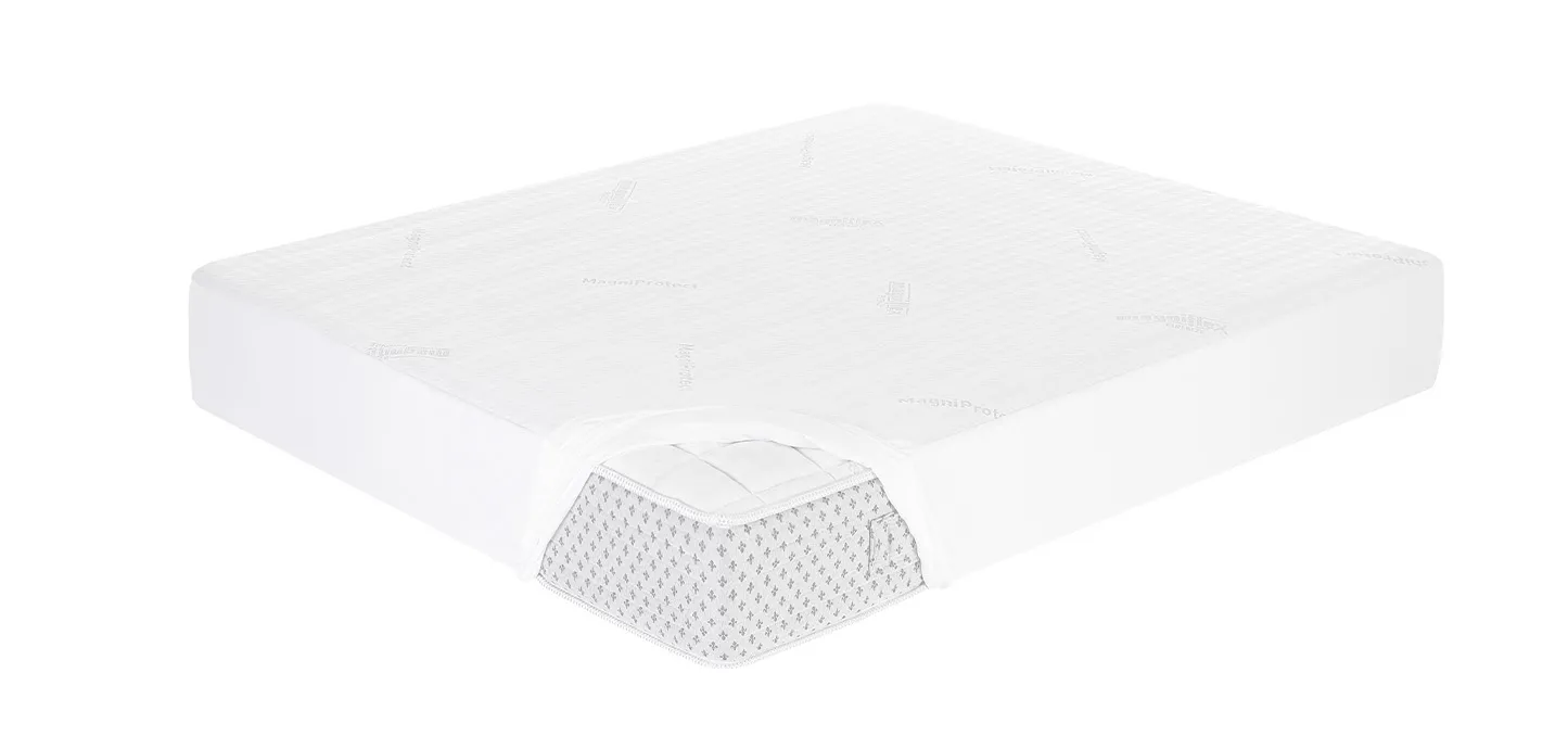 Angolo del coprimaterasso MagniProtect Plus Magniflex con la rete elastica