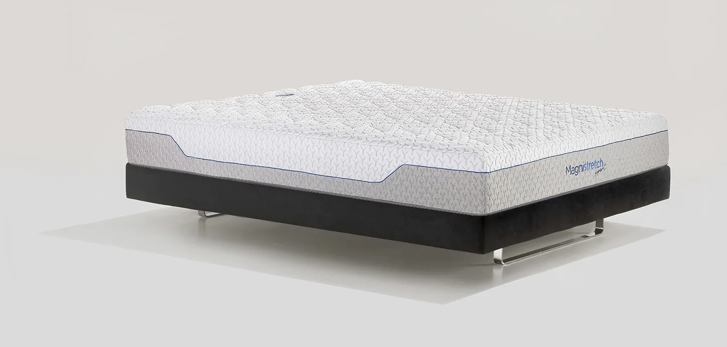 Materasso MagniStretch Sport 9 Magniflex bianco con fascia grigia e profilo azzurro