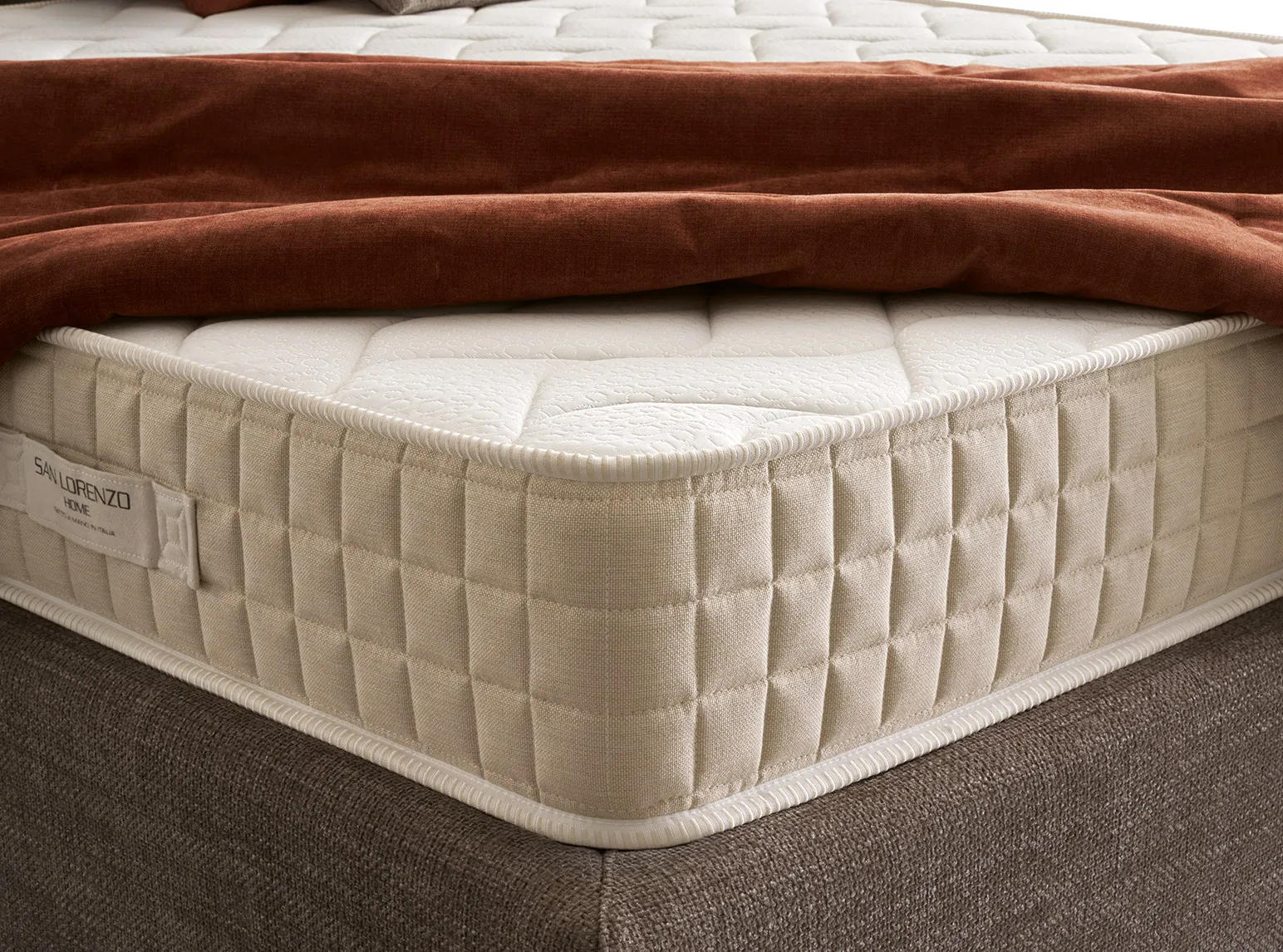 Bordo del materasso Noor 6.0 San Lorenzo con fascia jacquard beige