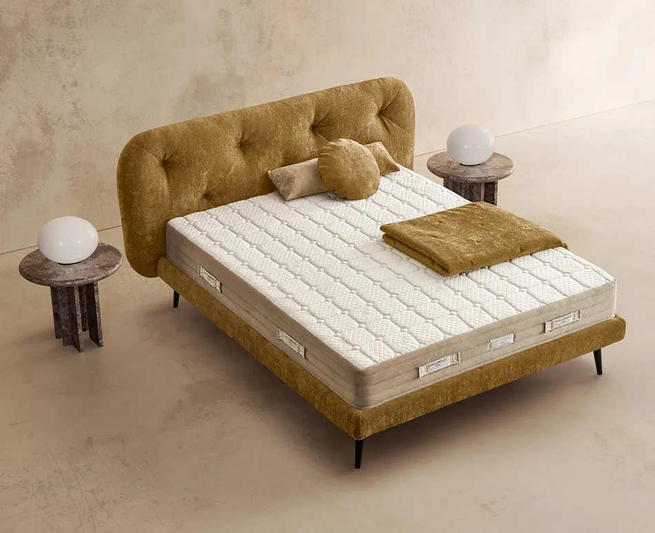 Materasso Pocket Fresh 6.0 San Lorenzo sul letto Riflesso in tessuto ocra