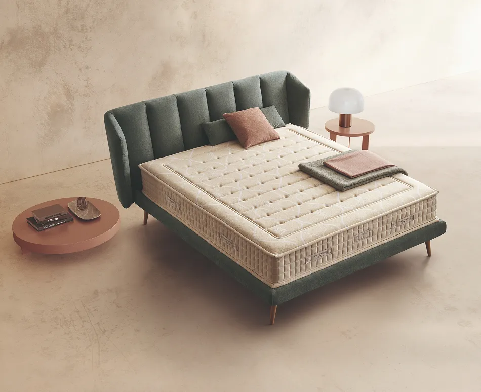Materasso Soft Land 6.0 San Lorenzo sul letto Orizzonte in tessuto verde