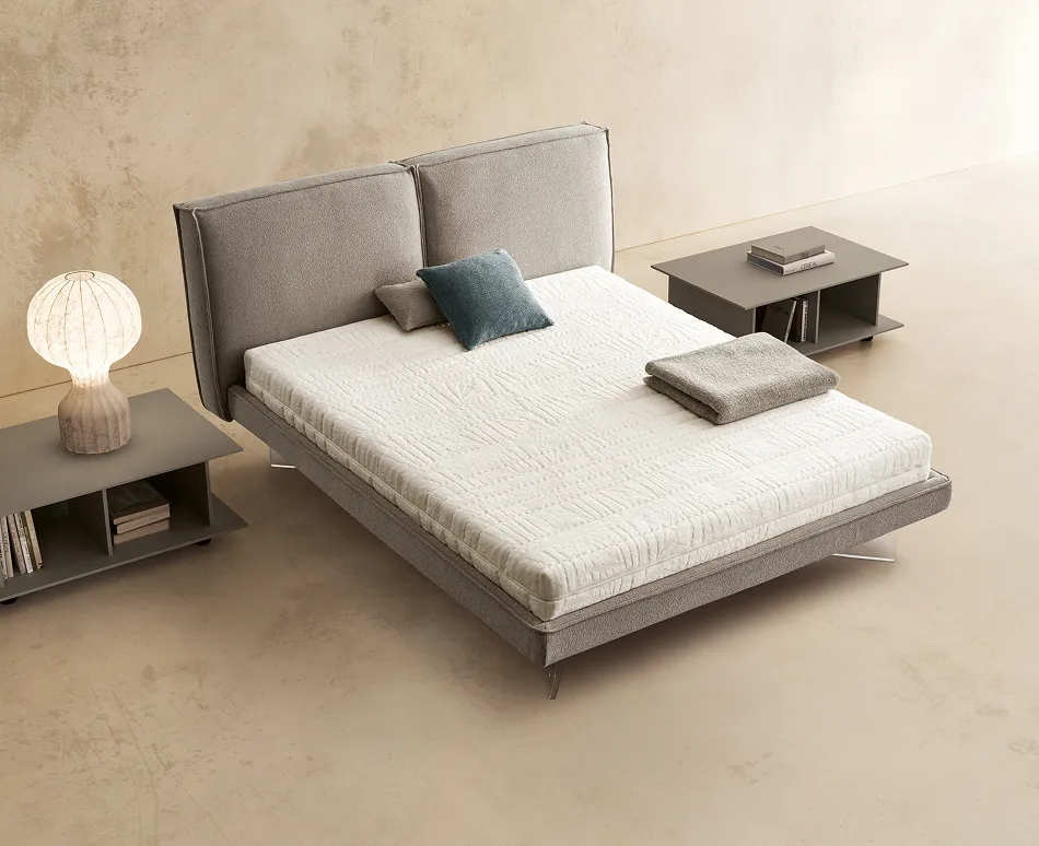 Materasso White Bed 6.0 San Lorenzo sul letto imbottito Oasi in camera ambientata