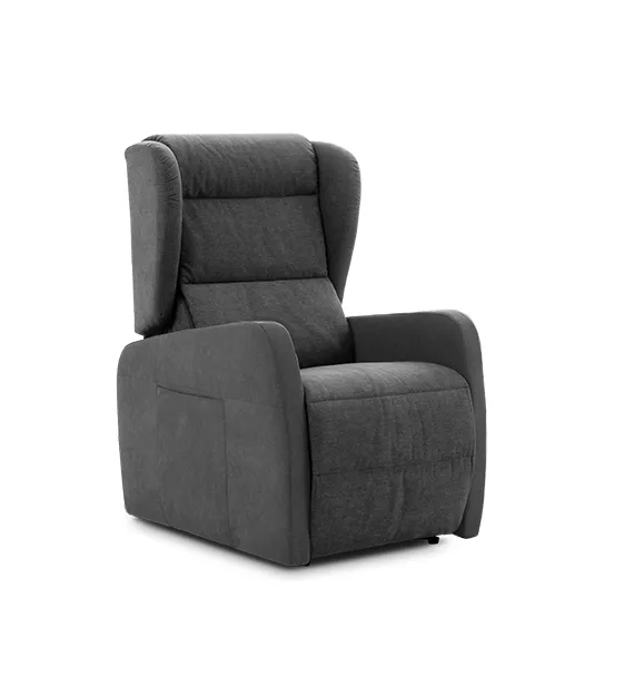 Poltrona relax Zaphira Aerre Divani grigio antracite chiusa