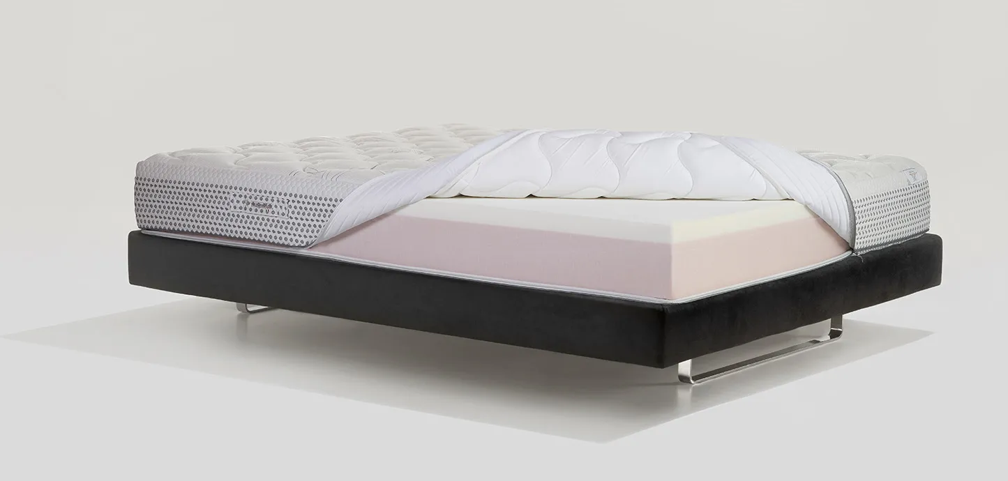 Materasso Massaggio Excellence Magniflex aperto sulla lastra in Memoform