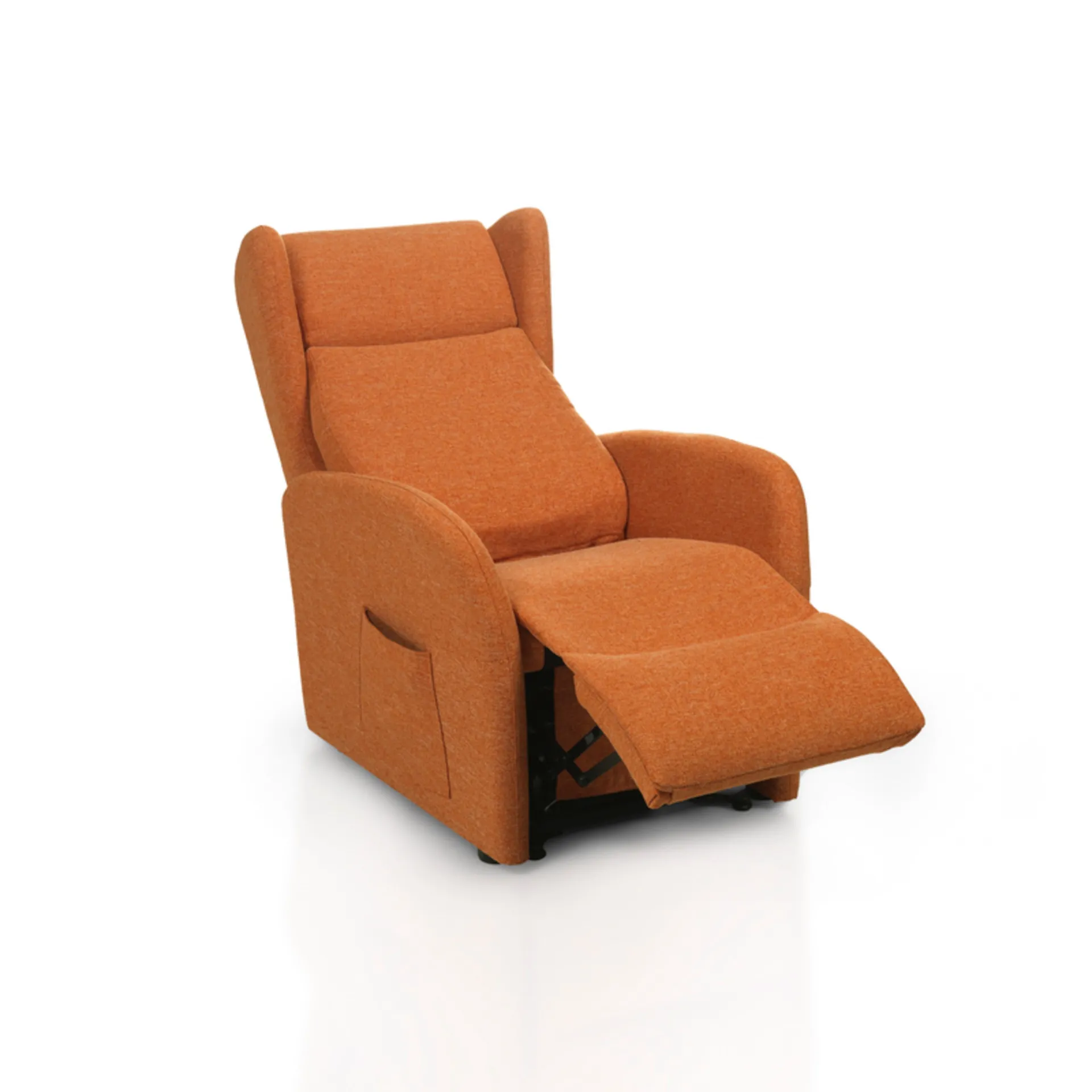 Poltrona relax Dolly Brima Italia arancio con pediera sollevata