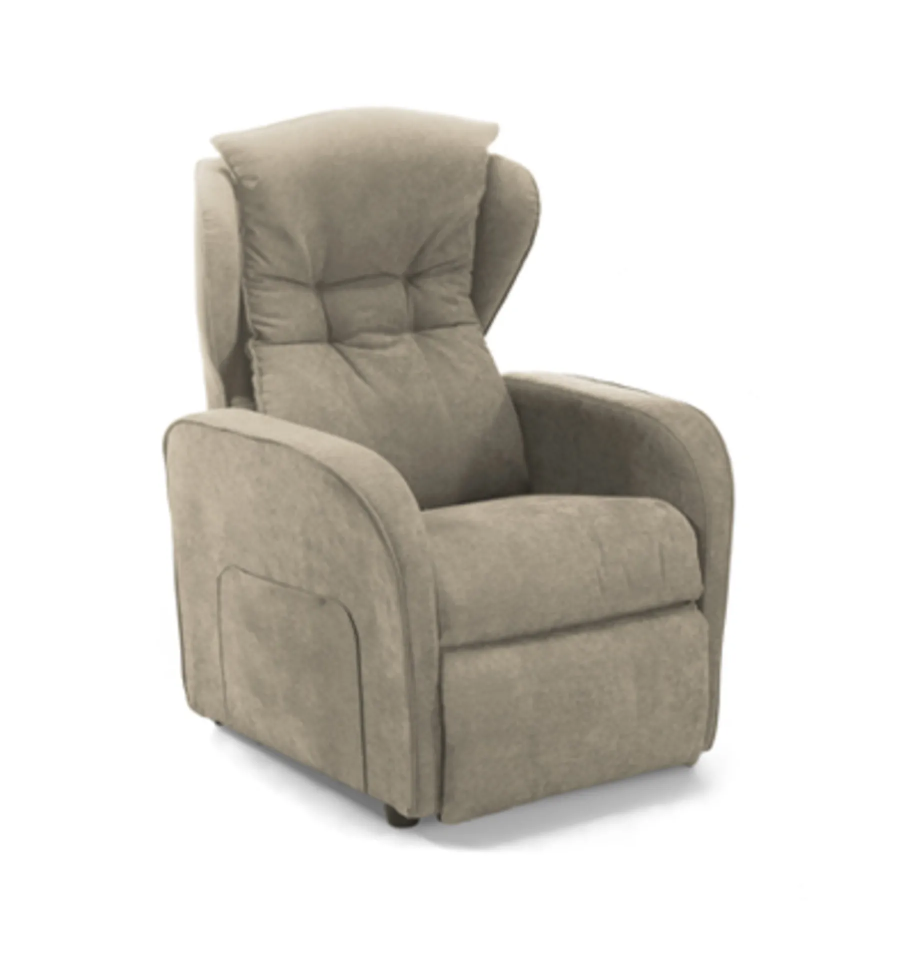 Poltrona Jolly Brima Italia grigio tortora con schienale capitonné