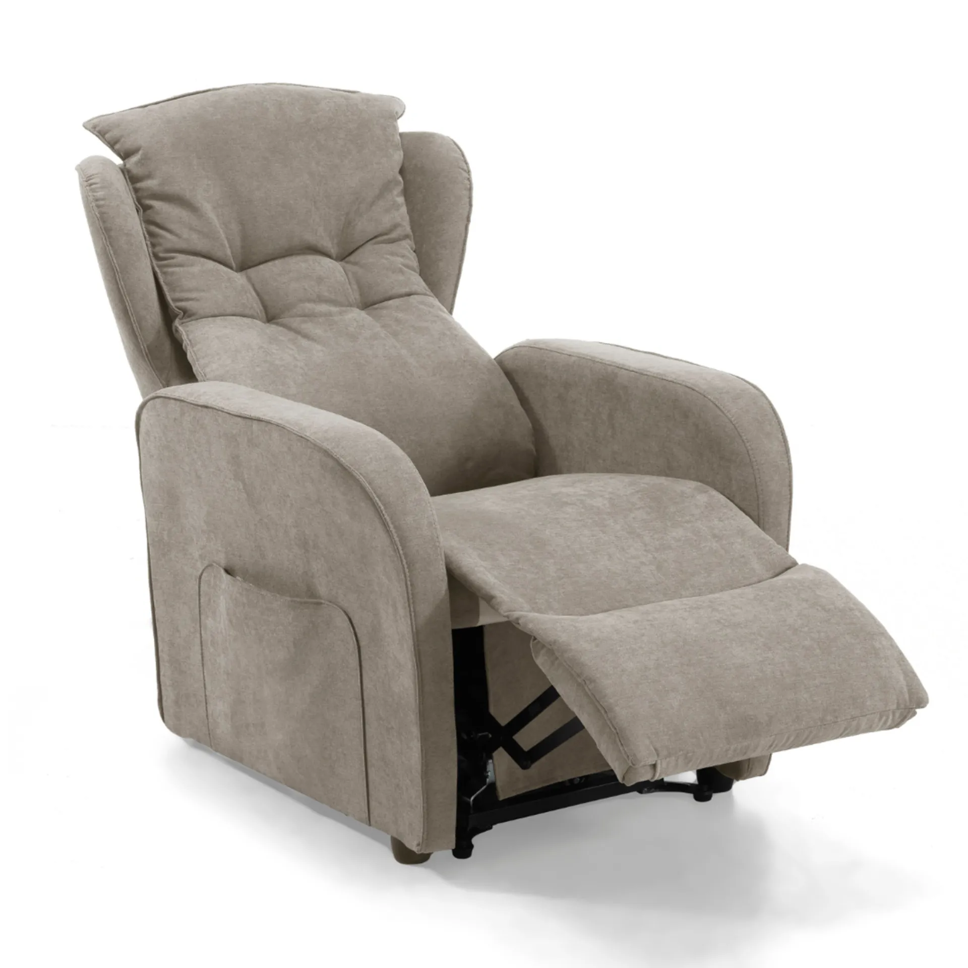 Poltrona relax Jolly Brima Italia grigia con pediera aperta