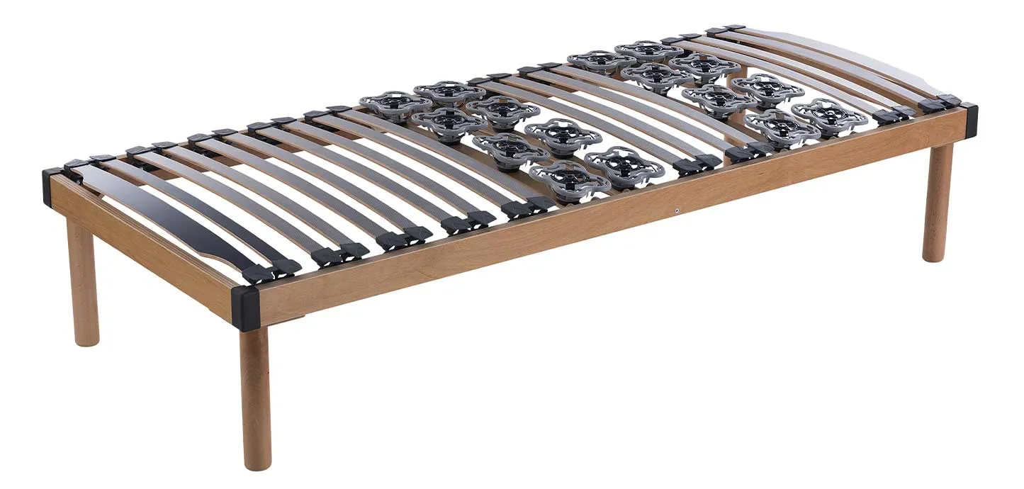 Rete Ergo Due Fissa Magniflex in faggio, con doghe e piastre ergonomiche al centro