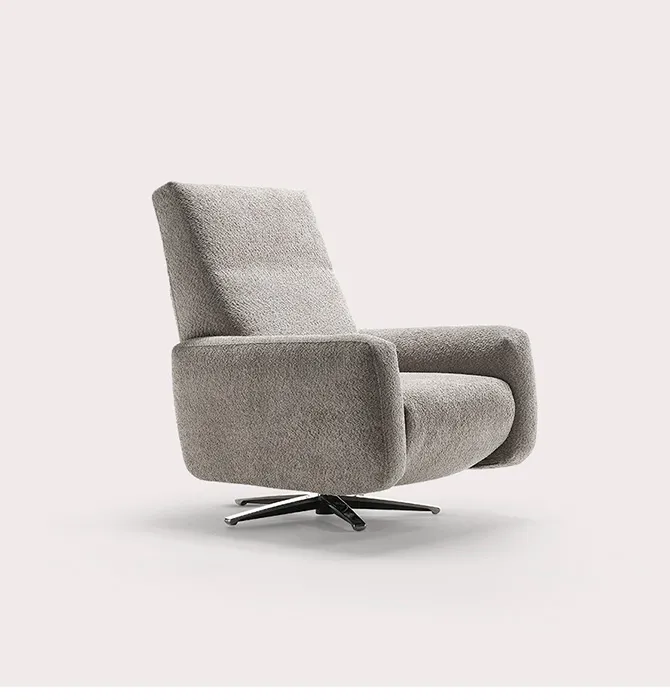 Poltrona relax Linosa Rosini grigio chiaro chiusa