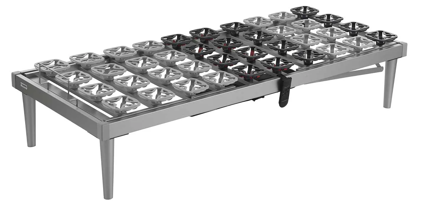 Rete Ergo Tre Elettrica Magniflex distesa, con piano a piastre e motore centrale