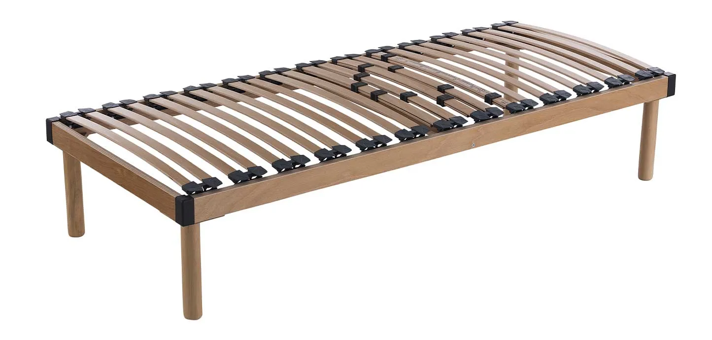 Rete a doghe Ergo Uno Fissa Magniflex in legno chiaro su quattro piedi